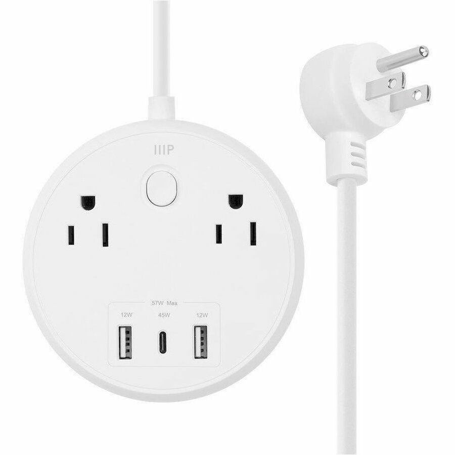 Monoprice 41809 2-Outlets Power Strip - 41809