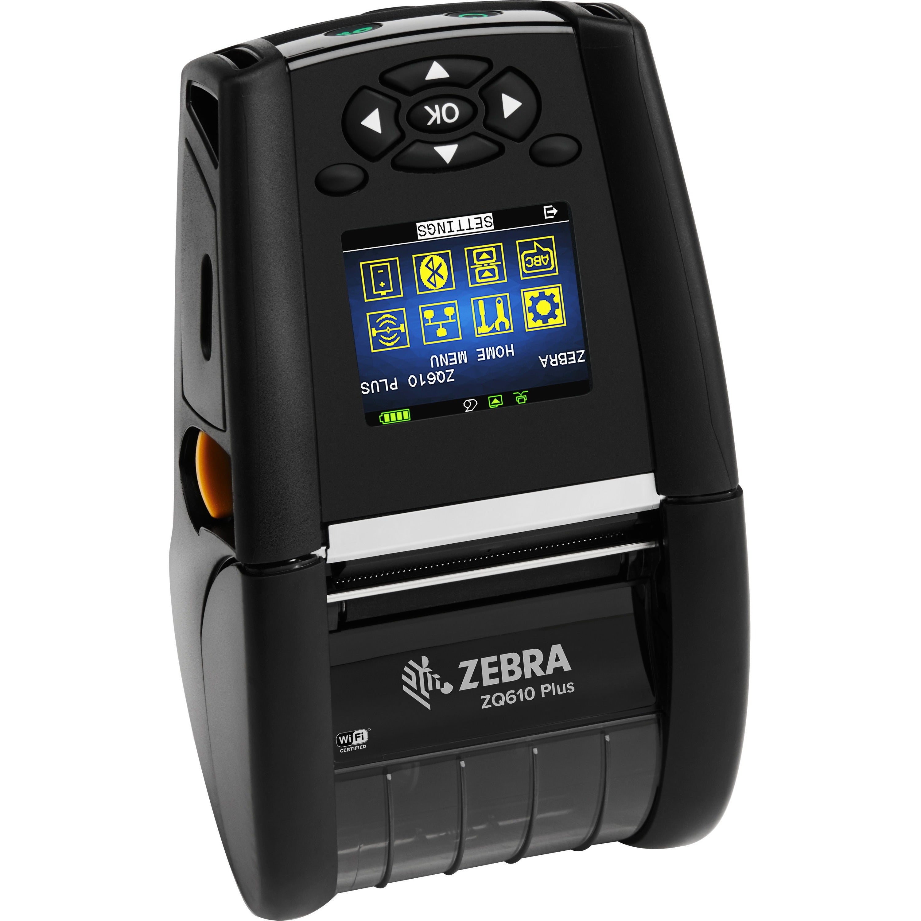 Zebra ZQ610 Plus Desktop, Industrial, Mobile Direct Thermal Printer - Monochrome - Label/Receipt Print - Bluetooth - Near Field Communication (NFC) - ZQ61-AUFA004-00