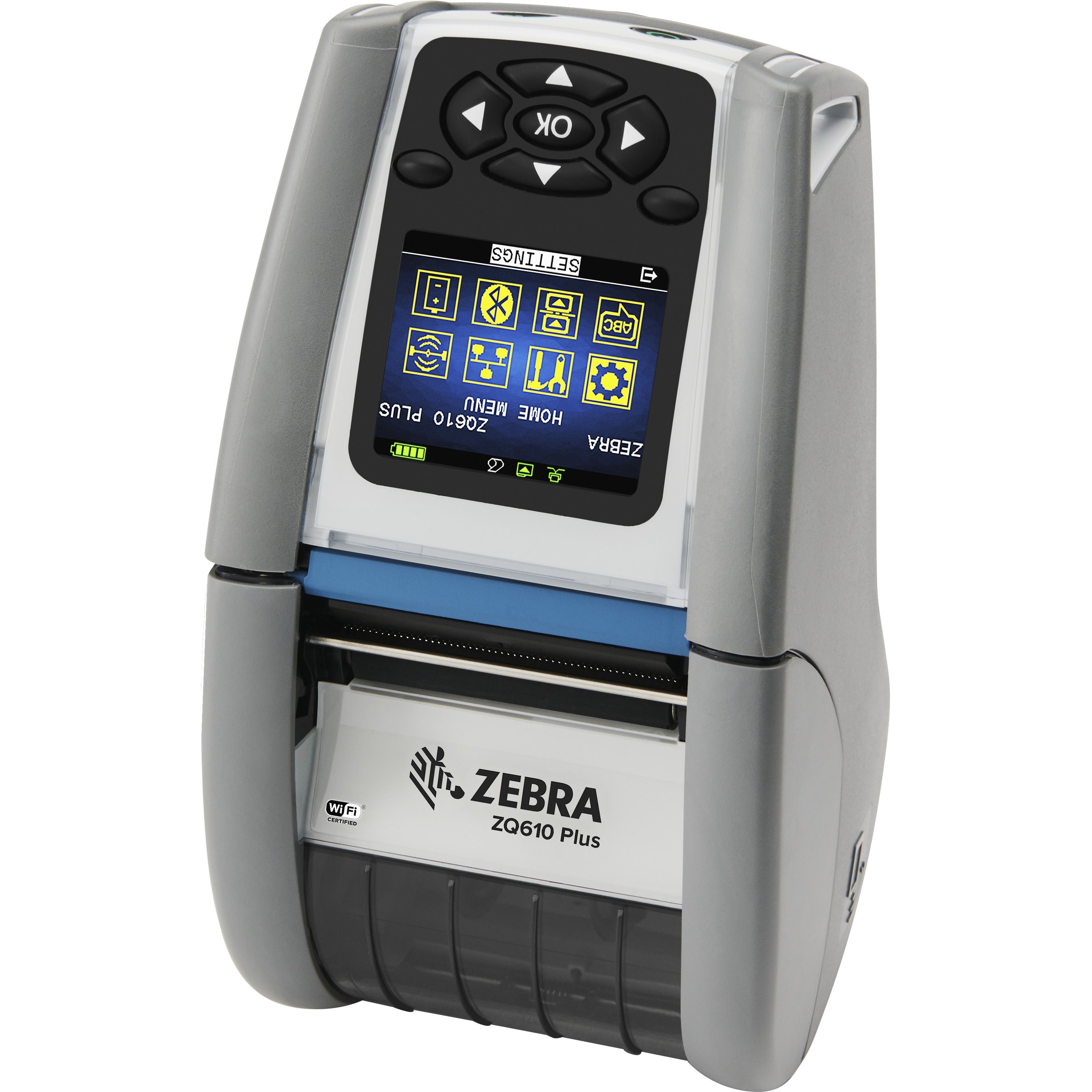 Zebra ZQ610 Plus-HC Desktop, Industrial, Mobile Direct Thermal Printer - Monochrome - Label/Receipt Print - Bluetooth - Wireless LAN - Near Field Communication (NFC) - ZQ61-HUWA004-00