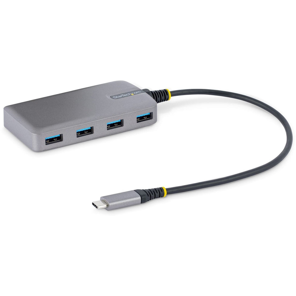StarTech.com 4-Port USB-C Hub, 5Gbps, Bus Powered, 4x USB-A Ports, Optional Auxiliary Power, Portable USB Type-C Hub, 1ft/30cm Cable - 5G4AB-USB-C-HUB