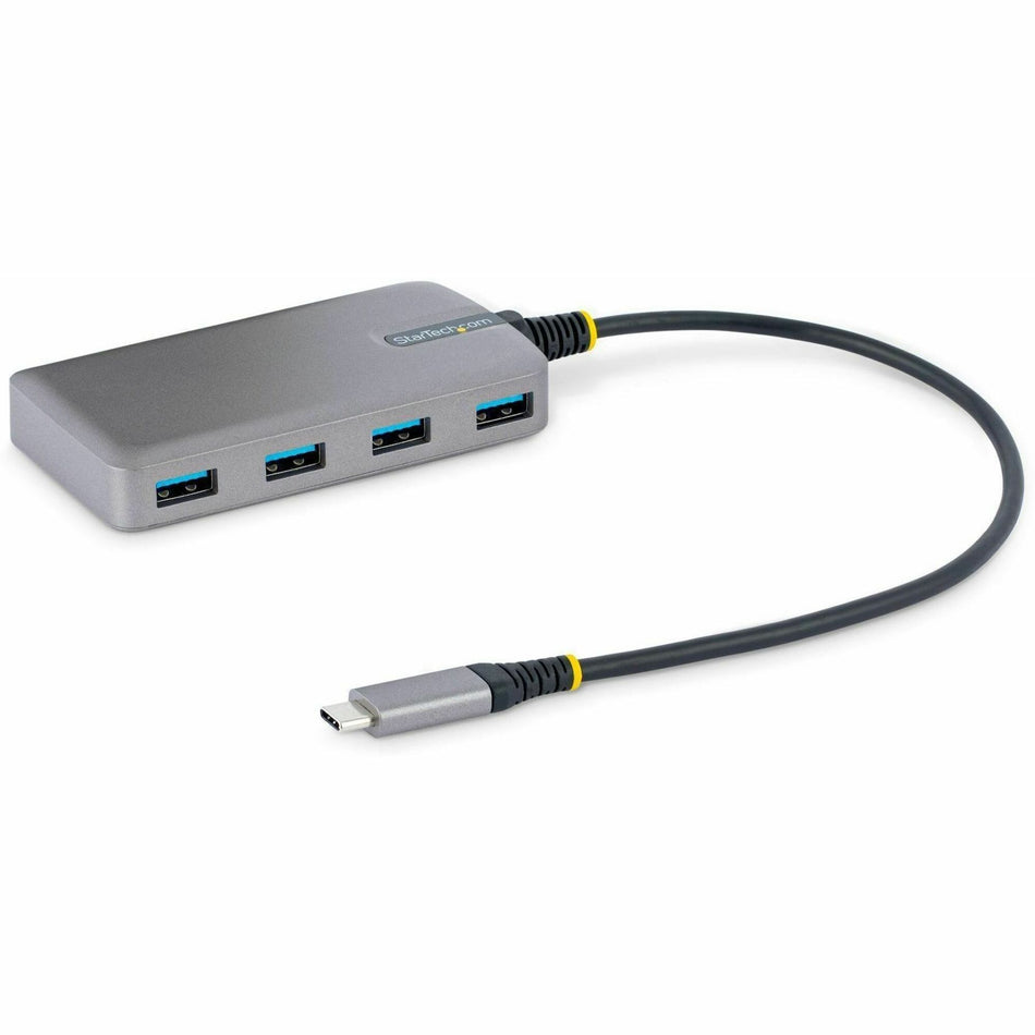 StarTech.com 4-Port USB-C Hub, 5Gbps, Bus Powered, 4x USB-A Ports, Optional Auxiliary Power, Portable USB Type-C Hub, 1ft/30cm Cable - 5G4AB-USB-C-HUB