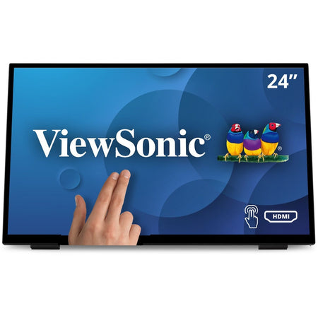 ViewSonic TD2465 24 Inch 1080p Touch Screen Monitor with Advanced Ergonomics, HDMI and USB Inputs - TD2465