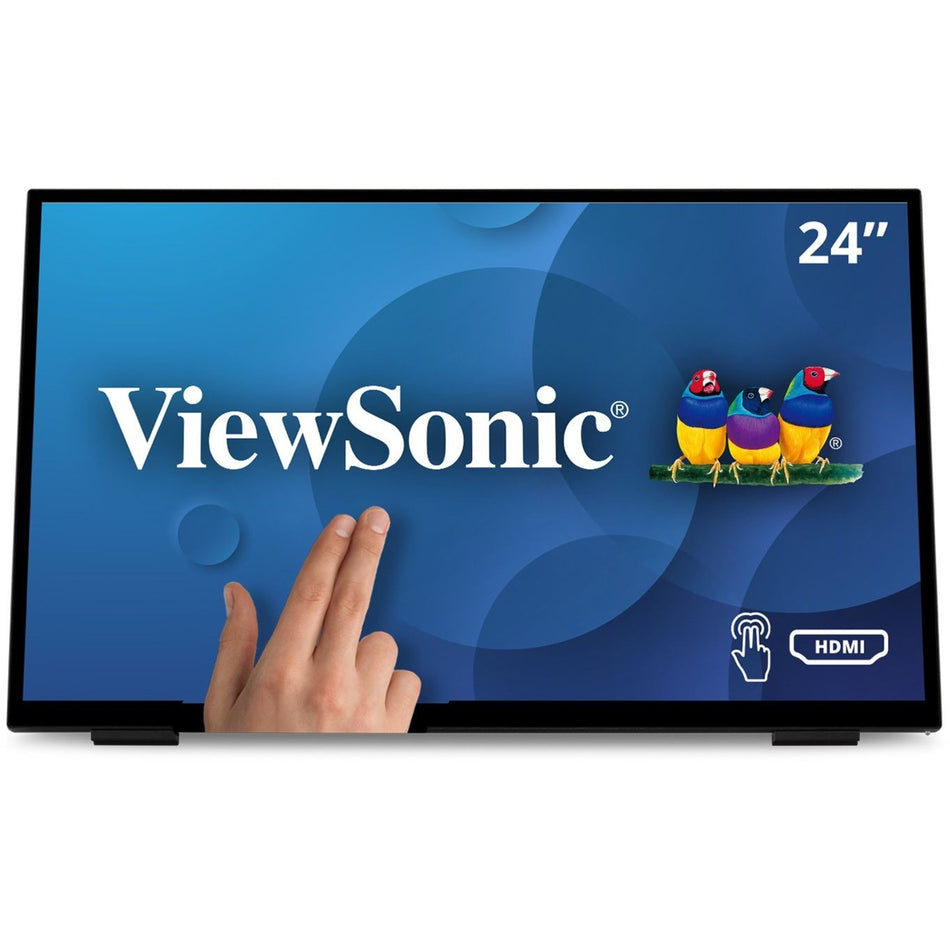 ViewSonic TD2465 24 Inch 1080p IPS Touch Screen Monitor with Advanced Ergonomics, HDMI and USB Inputs - TD2465