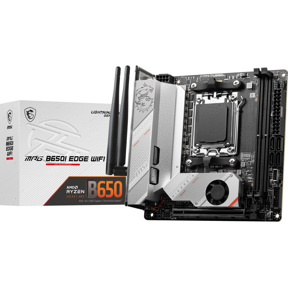 MSI MPG B650I EDGE WIFI Gaming Desktop Motherboard - AMD B650 Chipset - Socket AM5 - Mini ITX - B650IEDGEWIFI