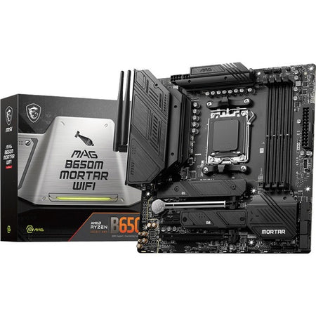 MSI MAG B650M MORTAR WIFI Gaming Desktop Motherboard - AMD B650 Chipset - Socket AM5 - Micro ATX - B650MMOTARWIFI