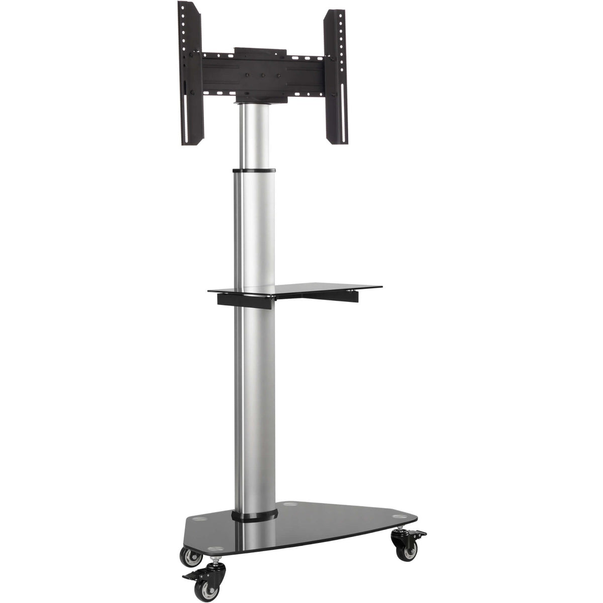 Tripp Lite by Eaton Premier Rolling TV Cart for 37" to 70" Displays, Black Glass Base and Shelf, Locking Casters - DMCS3770SG75