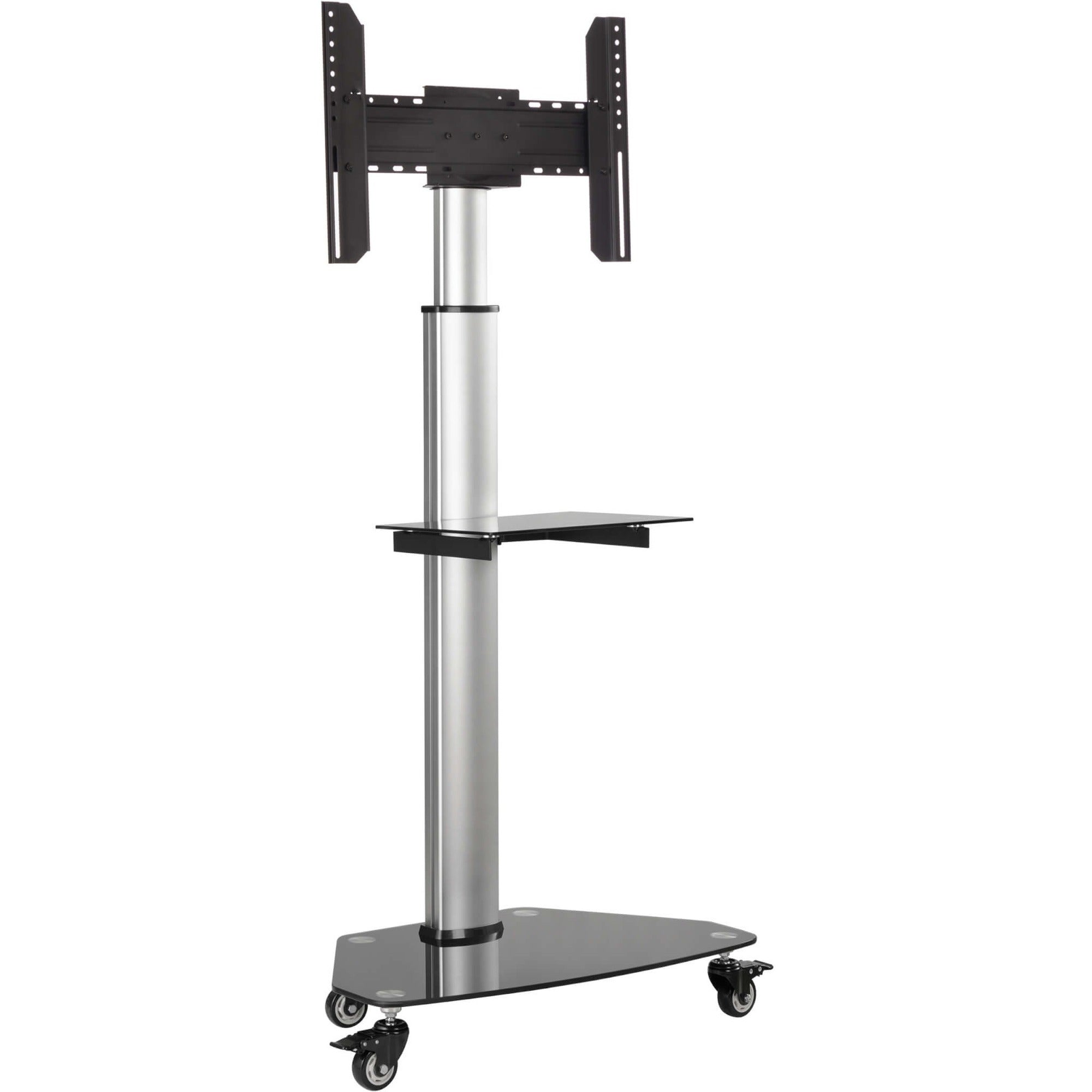 Tripp Lite by Eaton Premier Rolling TV Cart for 37" to 70" Displays, Black Glass Base and Shelf, Locking Casters - DMCS3770SG75