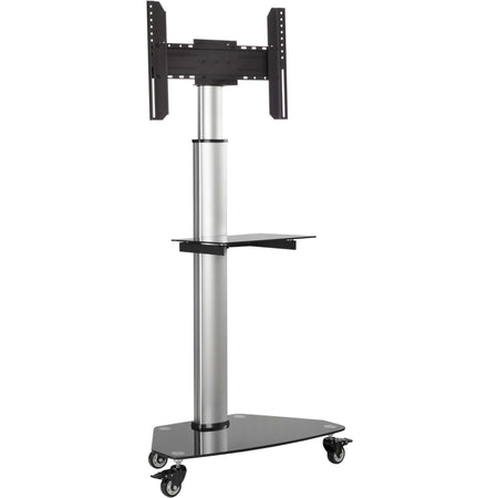 Tripp Lite by Eaton Premier Rolling TV Cart for 37" to 70" Displays, Black Glass Base and Shelf, Locking Casters - DMCS3770SG75