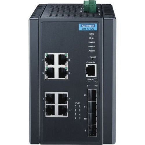 B+B SmartWorx EKI-7712G-4FMPI Ethernet Switch - EKI-7712G-4FMPI-AU