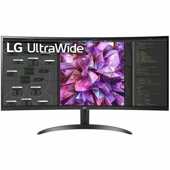 LG 34BQ60QC-B 34" Class Curved Screen LCD Monitor - 21:9 - Textured Black - 34BQ60QC-B