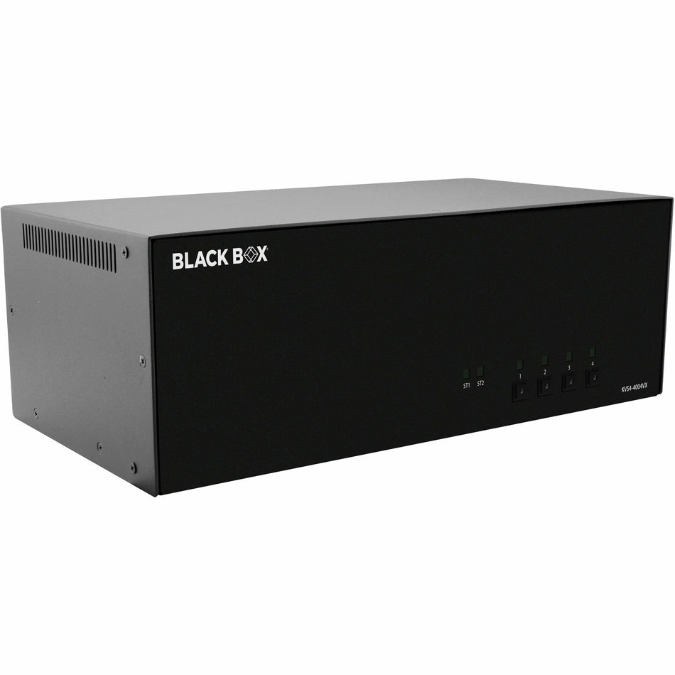 Black Box KVM Switch, NIAP 4.0 Certified - 4-Port, Quad-Monitor, DisplayPort, CAC - KVS4-4004VX
