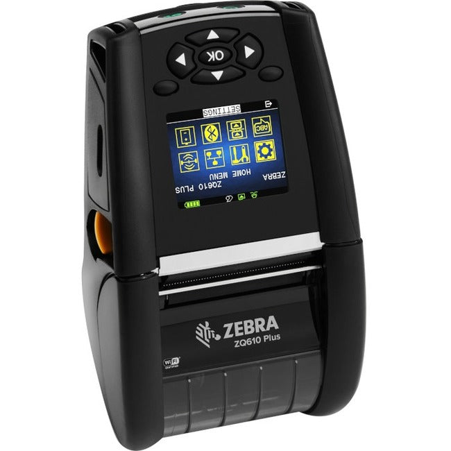 Zebra ZQ610 Plus Desktop, Industrial, Mobile Direct Thermal Printer - Monochrome - Label/Receipt Print - Bluetooth - Wireless LAN - Near Field Communication (NFC) - ZQ61-AUWA004-00