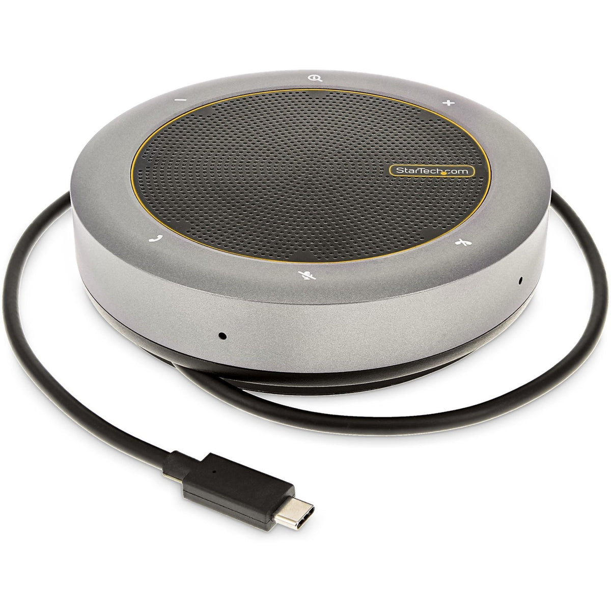 StarTech.com USB-C Speakerphone Docking Station, Mini Portable Conference Speaker/Audio Dock, VGA/4K HDMI, USB Hub, Teams/Zoom/Softphone - DKTBRSPMPD