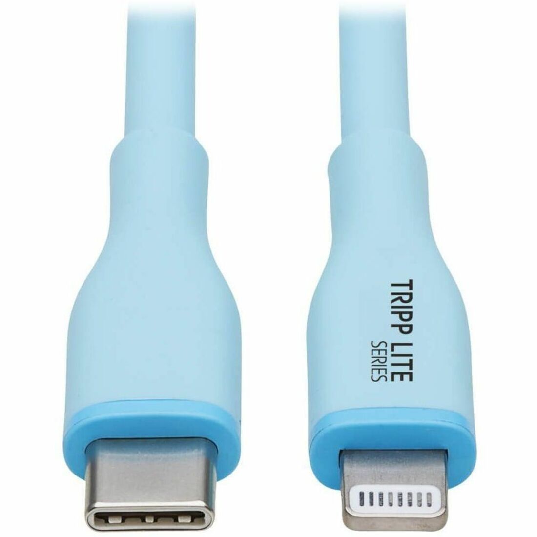 Eaton Tripp Lite Series Safe-IT USB-C to Lightning Sync/Charge Antibacterial Cable, Ultra Flexible, MFi Certified - USB 2.0 (M/M), Light Blue, 6 ft. (1.83 m) - M102AB-006-S-LB