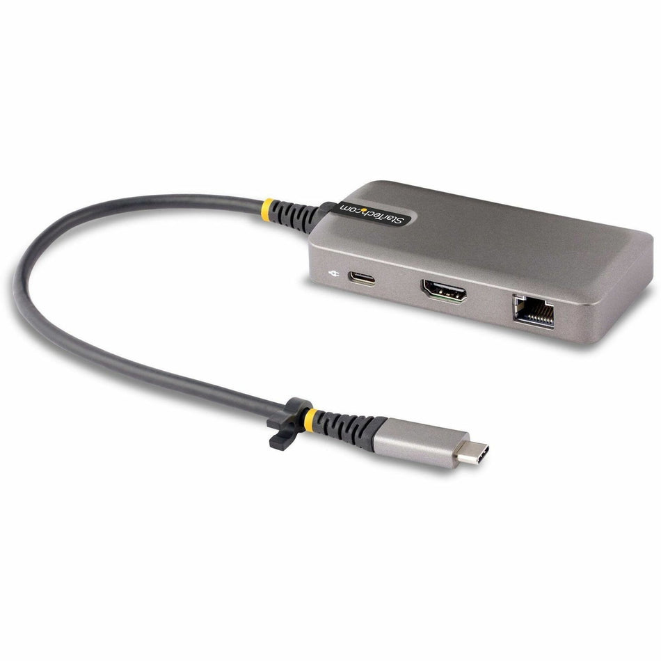 StarTech.com USB-C Multiport Adapter, 4K60Hz HDMI, HDR, 2-Port 5Gbps USB Hub, 100W PD Pass-Through, GbE, Mini Dock, Windows/macOS/ChromeOS - 103B-USBC-MULTIPORT