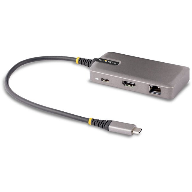 StarTech.com USB-C Multiport Adapter, 4K60Hz HDMI, HDR, 2-Port 5Gbps USB Hub, 100W PD Pass-Through, GbE, Mini Dock, Windows/macOS/ChromeOS - 103B-USBC-MULTIPORT
