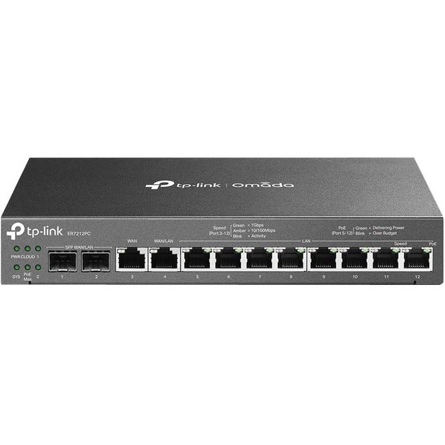 TP-Link ER7212PC - Omada PoE Switch & Controller 3-in-1 Gigabit VPN Router - ER7212PC