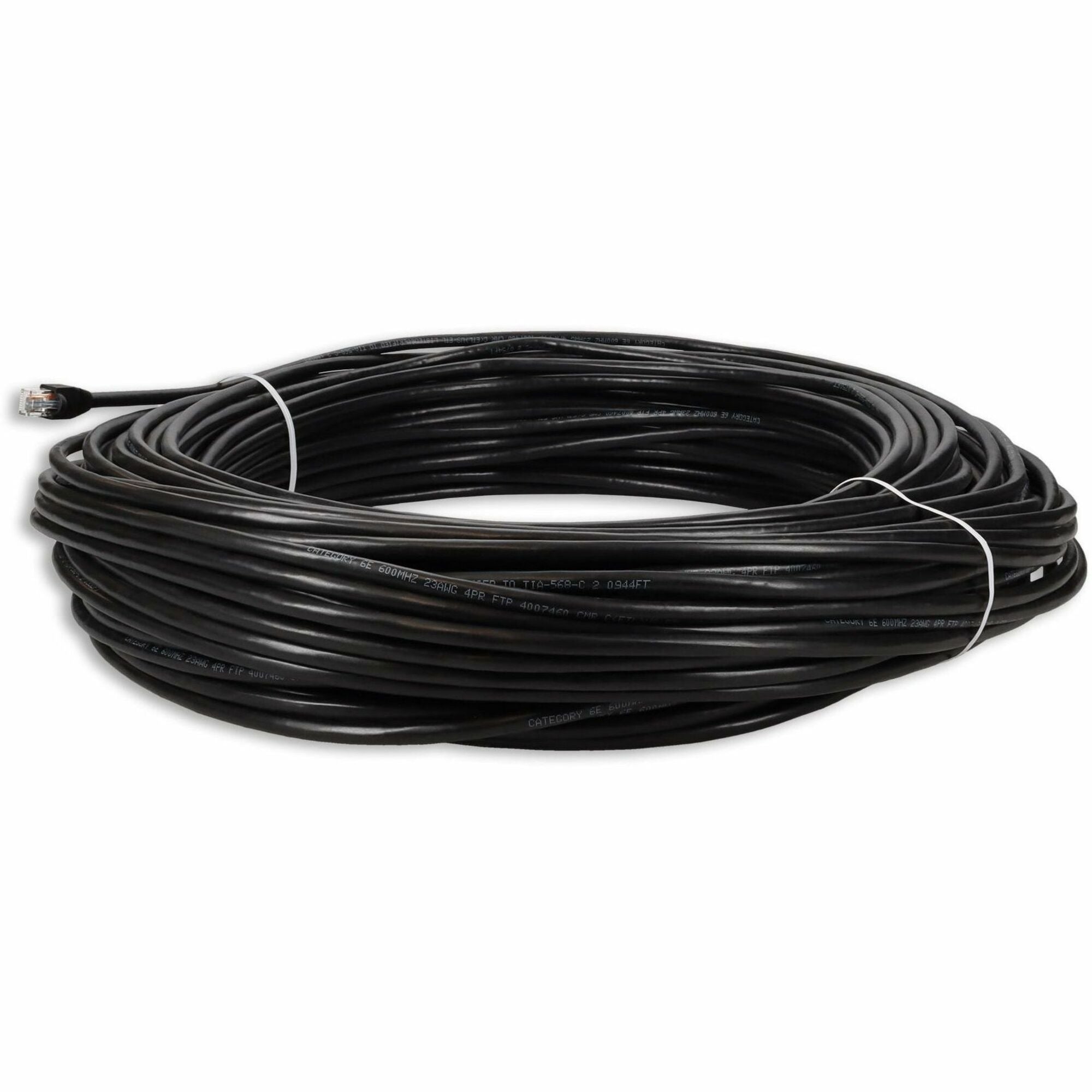 AddOn 300ft Black CAT 6 PVC Ethernet Cable Snagless Bubble Boot Outdoor RJ-45 M/M - ADD-300FCAT6O