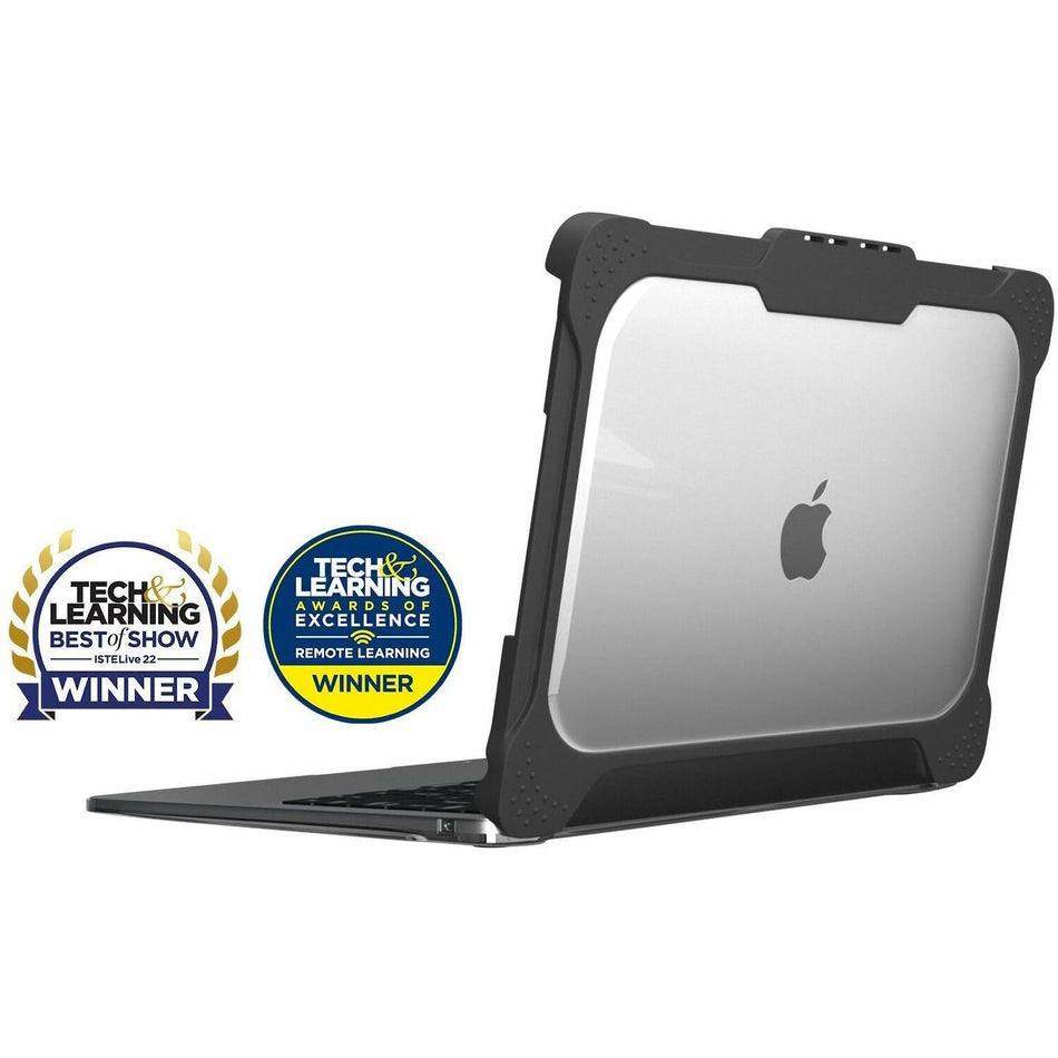 MAXCases Extreme Shell-L for MacBook Air 13.6" (2022 M2) & MacBook Air 13.6 M3 (A3113) (Black/Clear) - AP-ESL-MBA-13M2-BCLR