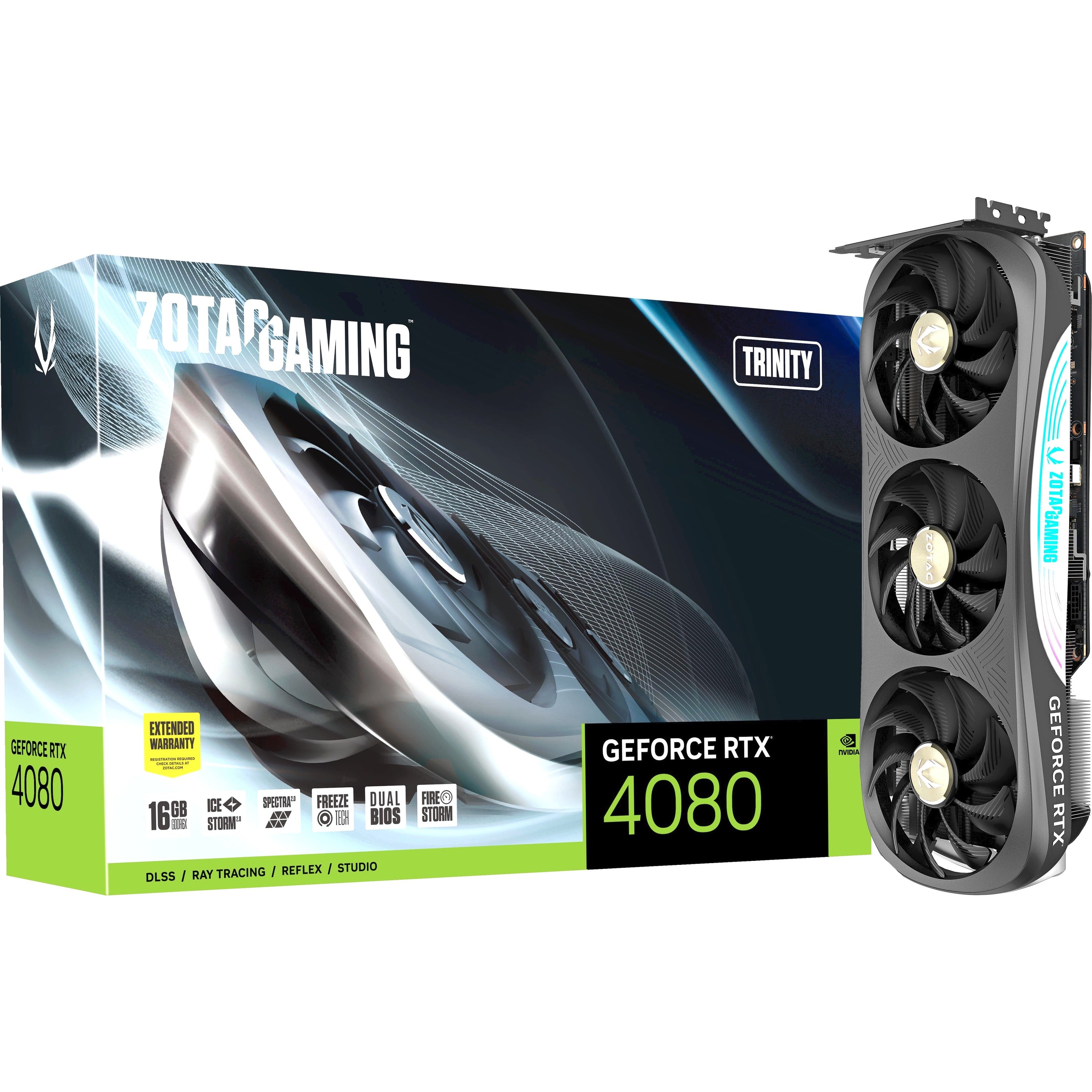 Zotac NVIDIA GeForce RTX 4080 Graphic Card - 16 GB GDDR6X - ZT-D40810D-10P