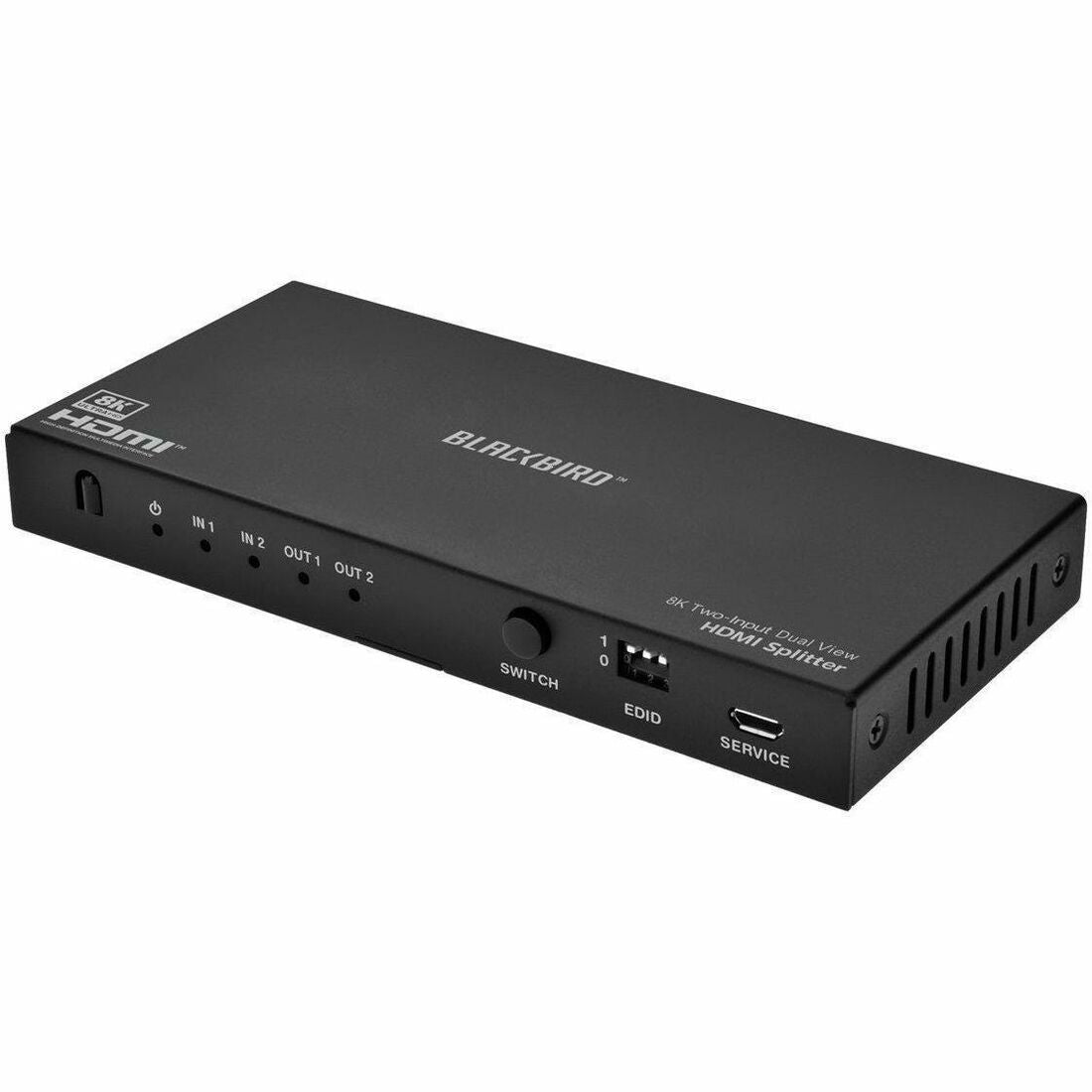 Monoprice Blackbird 8K Dual Function Splitter/Switch (1x2 Splitter or 2x1 Switch), 8K@60, 4K@120, 40Gbps, HDR, HDMI 2.1, HDCP 2.3, EDID - 44086