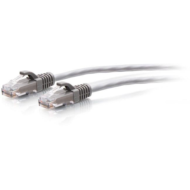 C2G 1ft Cat6a Snagless Unshielded (UTP) Slim Ethernet Patch Cable - Gray - C2G30111