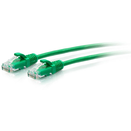 C2G 1ft Cat6a Snagless Unshielded (UTP) Slim Ethernet Cable - Cat6a Slim Network Patch Cable - PoE - Green - C2G30153