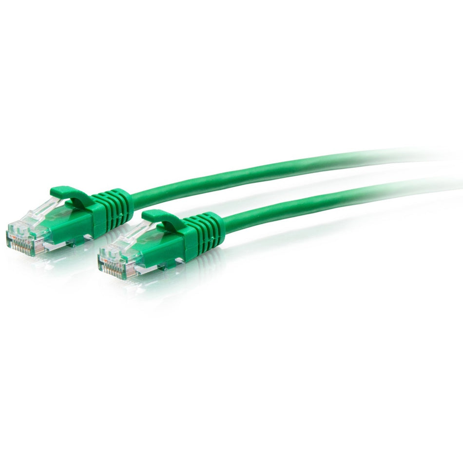 C2G 1ft Cat6a Snagless Unshielded (UTP) Slim Ethernet Cable - Cat6a Slim Network Patch Cable - PoE - Green - C2G30153