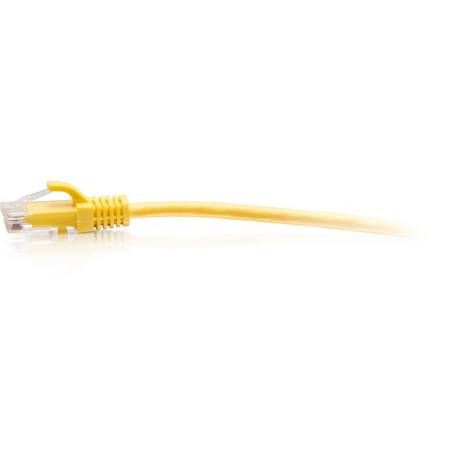 C2G 1ft Cat6a Snagless Unshielded (UTP) Slim Ethernet Cable - Cat6a Slim Network Patch Cable - PoE - Yellow - C2G30167