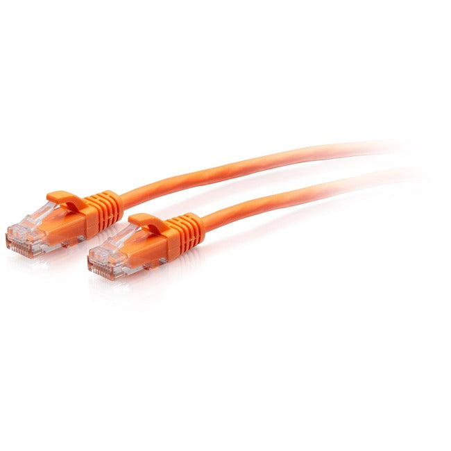 C2G 1ft Cat6a Snagless Unshielded (UTP) Slim Ethernet Patch Cable - Orange - C2G30174