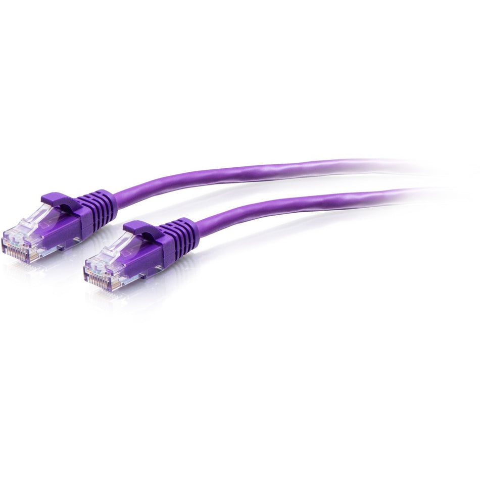C2G 7ft Cat6a Snagless Unshielded (UTP) Slim Ethernet Cable - Cat6a Network Patch Cable - PoE - Purple - C2G30191
