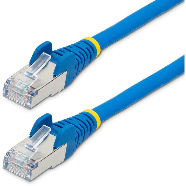 StarTech.com 25ft CAT6a Ethernet Cable, Blue Low Smoke Zero Halogen (LSZH) 10 GbE 100W PoE S/FTP Snagless RJ-45 Network Patch Cord - NLBL-25F-CAT6A-PATCH