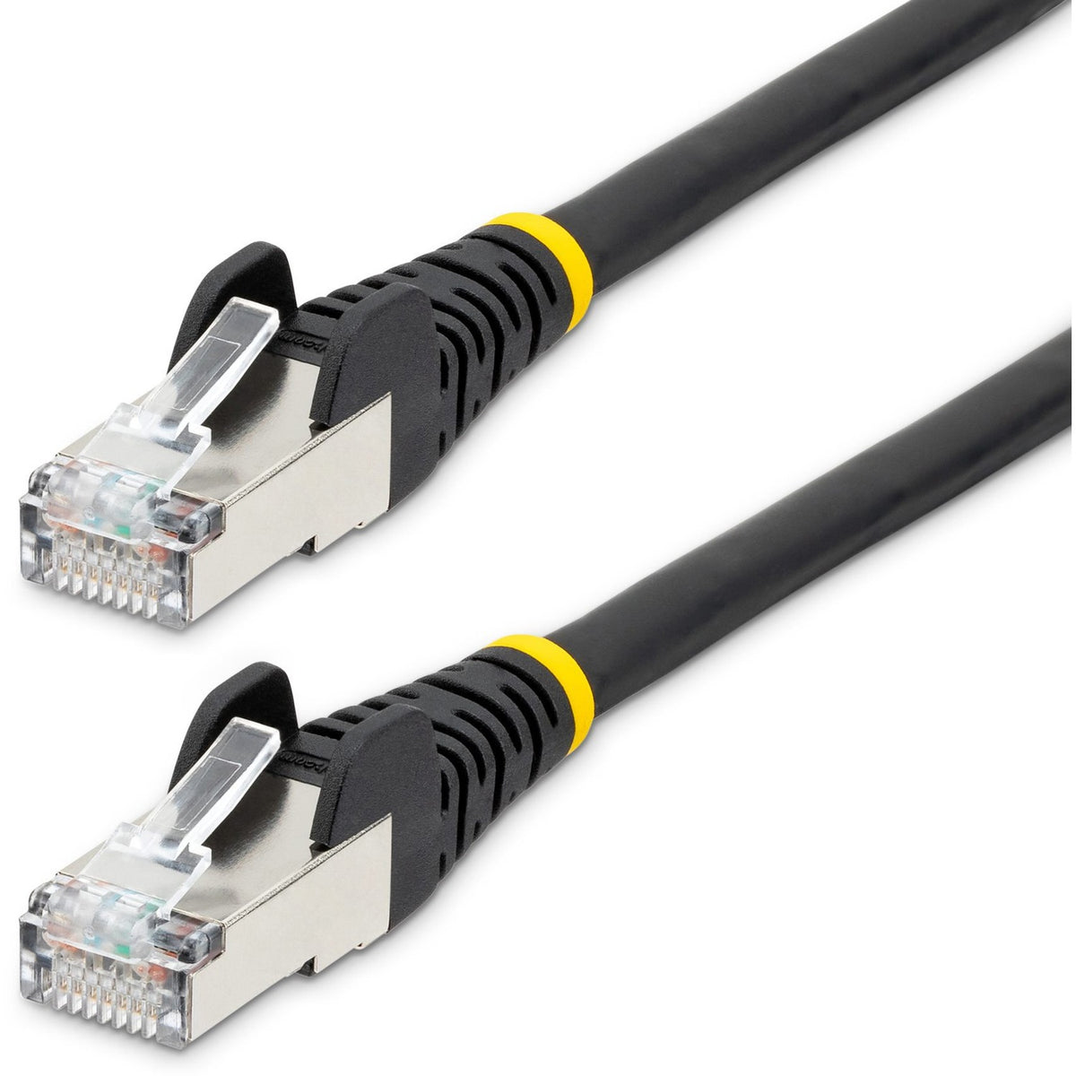 StarTech.com 8ft CAT6a Ethernet Cable, Black Low Smoke Zero Halogen (LSZH) 10 GbE 100W PoE S/FTP Snagless RJ-45 Network Patch Cord - NLBK-8F-CAT6A-PATCH