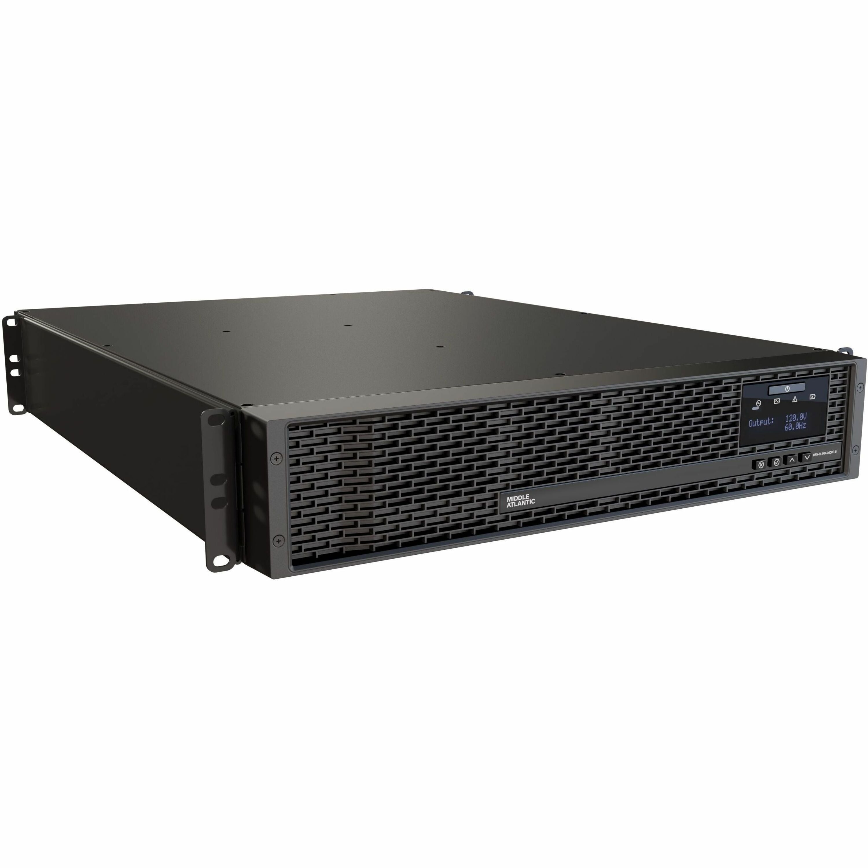 Middle Atlantic NEXSYS Series 2RU 20 Amp UPS Battery Backup Power System with RackLink and Bank Outlet Control - 2000VA - UPX-RLNK-2000R-8