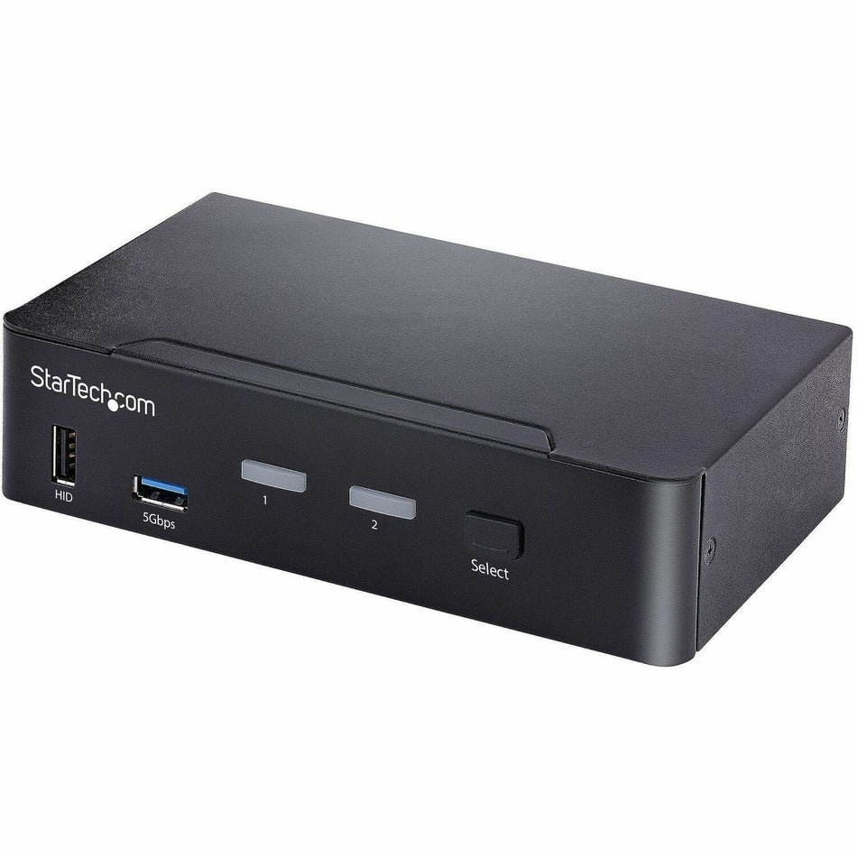 StarTech.com USB-C KVM Switch, 2 Port DisplayPort KVM w/ 4K 60Hz UHD HDR Video, 3.5mm Audio, USB Type-C KVM Switch, 6x USB Hub Ports, Thunderbolt 3/4 Compatible - Hot Key Switching - SV231DPUCA