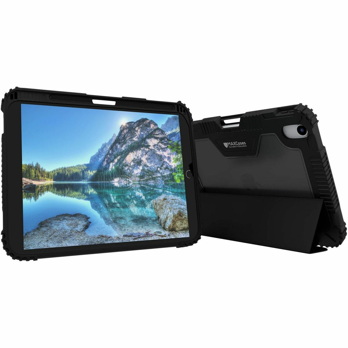 MAXCases Extreme Folio-X for iPad 10 10.9" (2022) (Smooth Wipeable Material) (Black) - AP-EFX-IP10-BLK