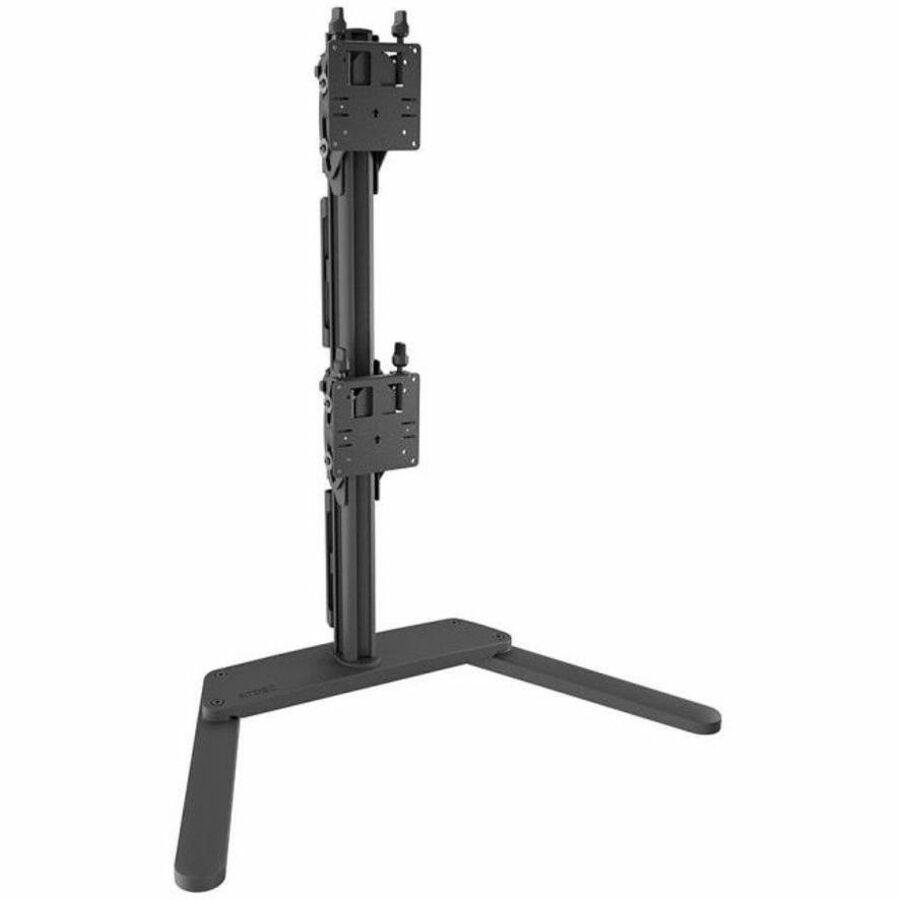 Atdec Freestanding Heavy Duty Dual Vertical Monitor Mount - AWMS-2-BT75-FS-B