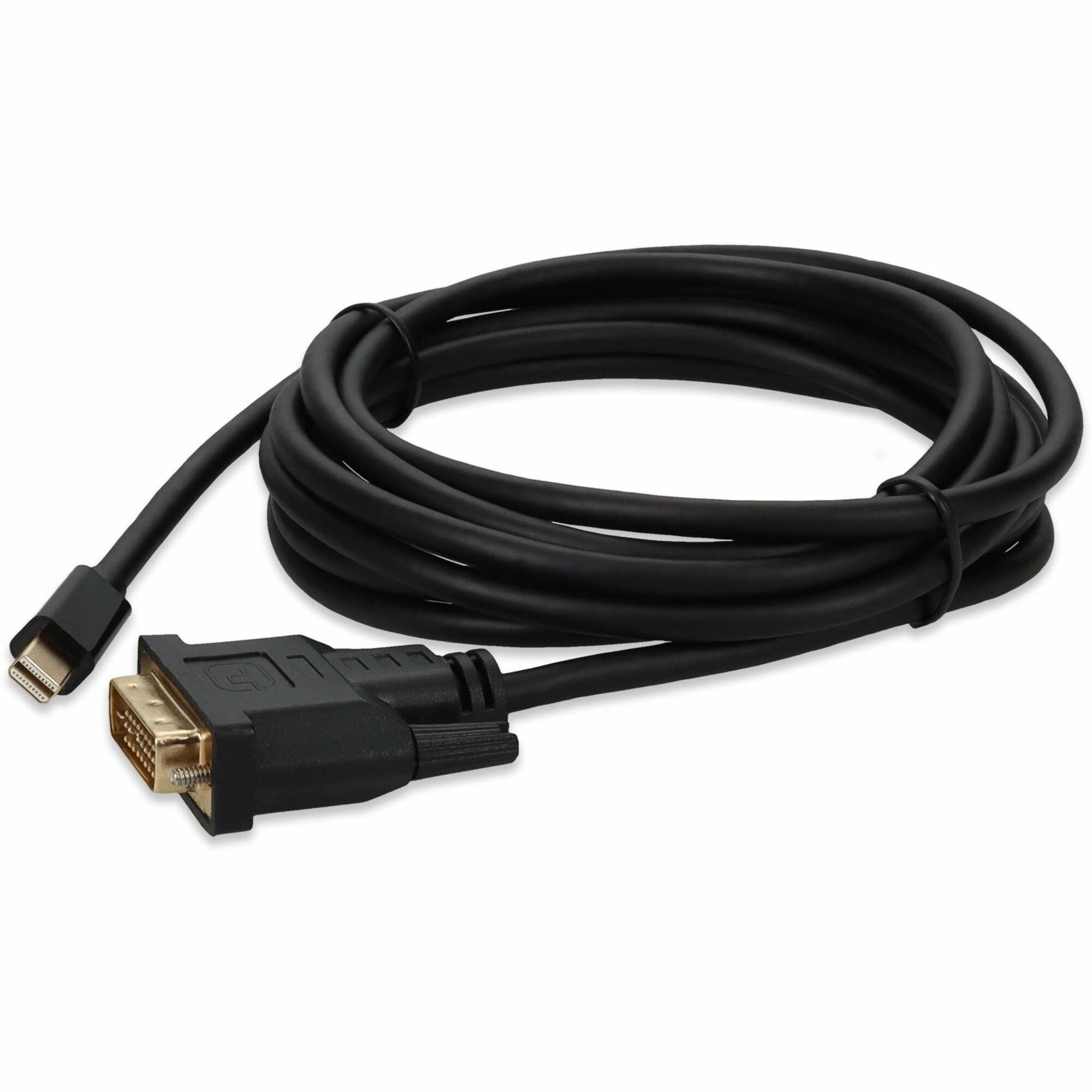 AddOn 10ft (3.1m) Mini-DisplayPort Male to DVI-D (24+1pin) Male Black Adapter Cable, up to 1080P, 60Hz - MINIDP2DVI10F