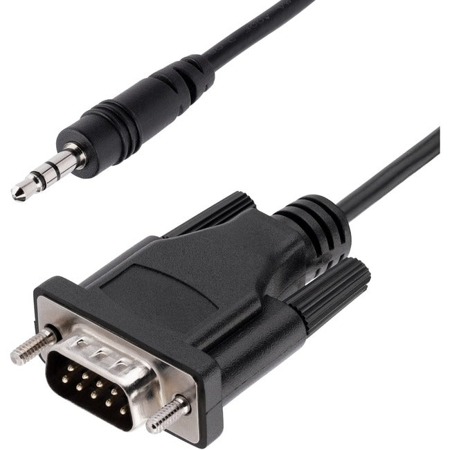 StarTech.com 3ft (1m) DB9 to 3.5mm Serial Cable for Serial Device Configuration, RS232 DB9 Male to 3.5mm for Calibrating via Audio Jack - 9M351M-RS232-CABLE