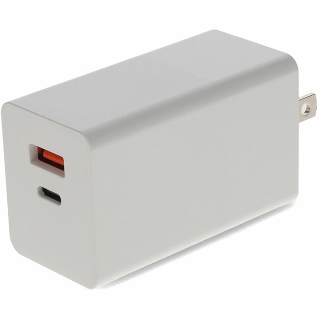 AddOn Wall Charger Dual Port 1X USB-C 3.1 1X USB-A 20V 3A White - USAC2USB20V3AW