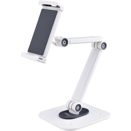 StarTech.com Adjustable Tablet Stand for Desk, Up to 1kg, Universal Tablet Stand Holder Desk/Wall, Ergonomic Articulating Tablet Mount - ADJ-TABLET-STAND-W