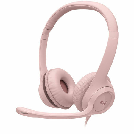 Logitech H390 USB-A Computer Headset, Rose - 981-001280