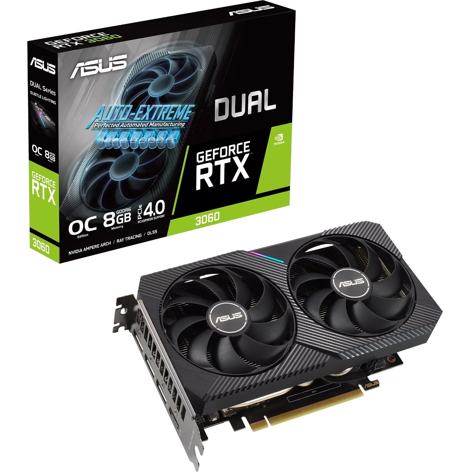 Asus NVIDIA GeForce RTX 3060 Graphic Card - 8 GB GDDR6 - DUAL-RTX3060-O8G