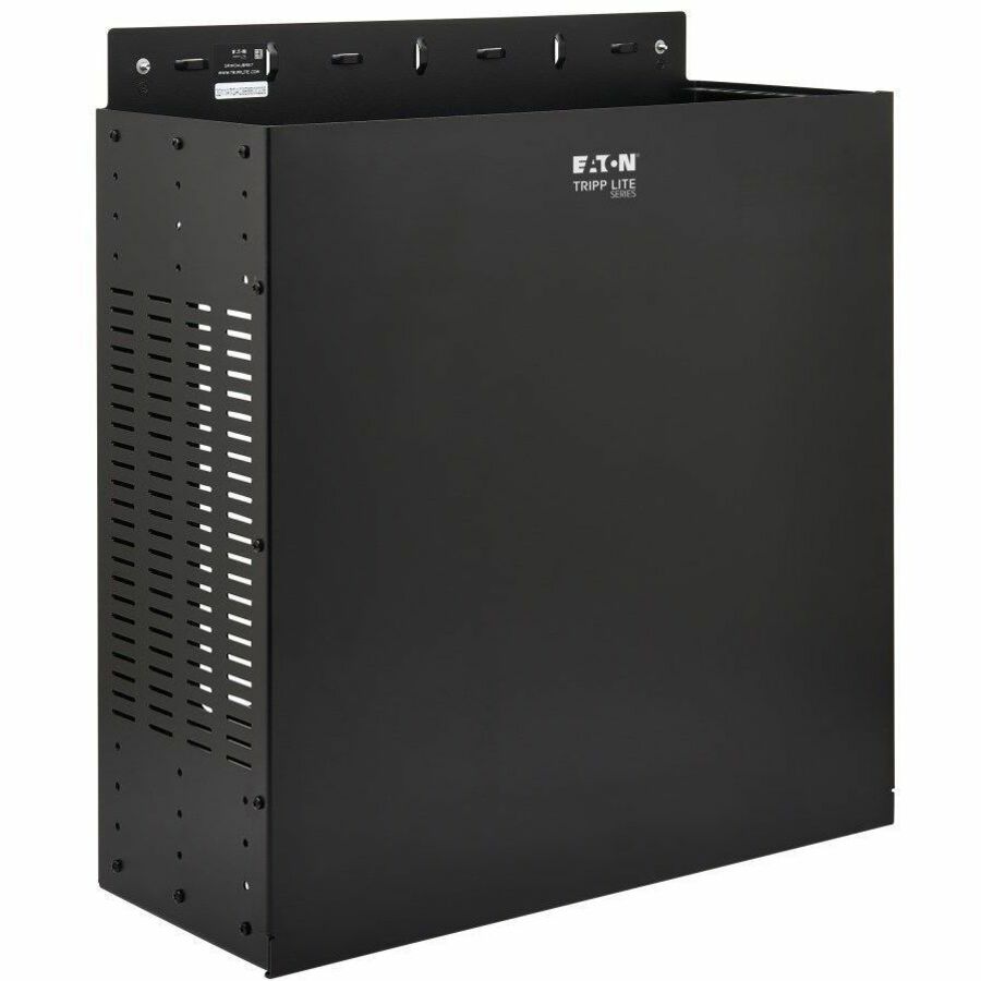 Eaton Tripp Lite Series SmartRack 4U Low-Profile Vertical-Mount Vented Wall-Mount Mini Rack Enclosure, Black - SRWO4UBRKT