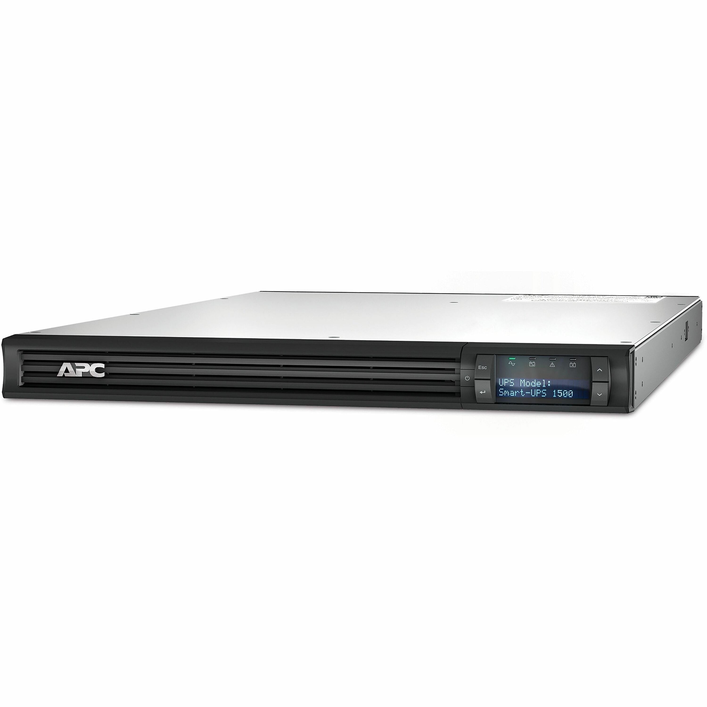 APC Smart-UPS, Line Interactive, 1500VA, Rackmount 1U, 120V, 4x NEMA 5-15R outlets, SmartConnect Port+SmartSlot, AVR, LCD - SMT1500RM1UC