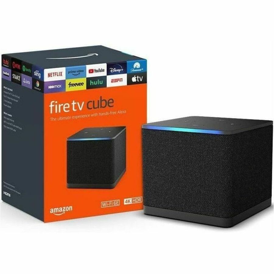 Amazon Fire TV Cube Network Audio/Video Player - 2 GB / 16 GB - 2nd Gen - Wireless LAN - Black - B09BZZ3MM7