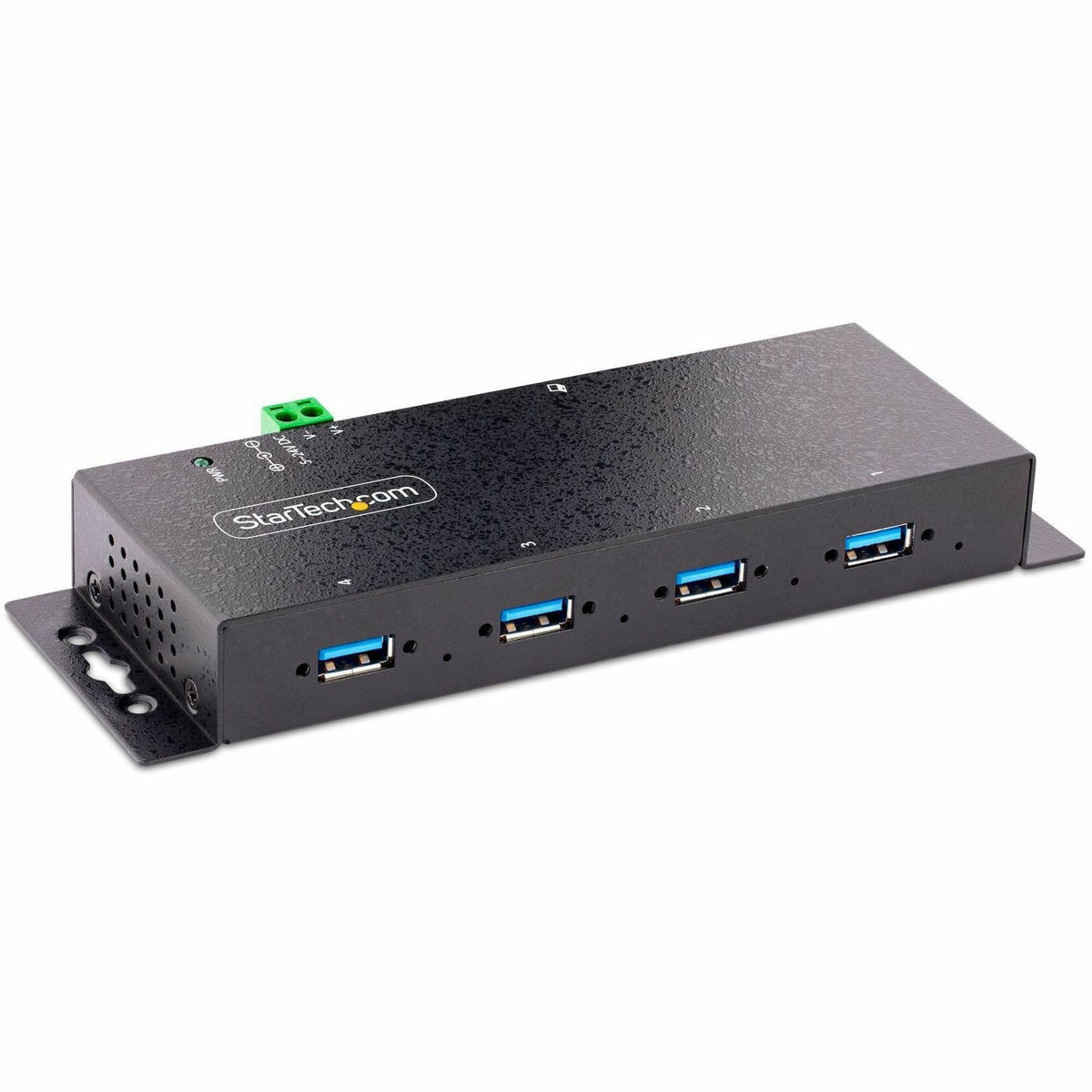 StarTech.com 4-Port Industrial USB 3.0 5Gbps Hub, Rugged USB Hub with ESD Protection, DIN/Wall/Desk Mountable, USB-A Expansion Hub, TAA - 5G4AINDNP-USB-A-HUB