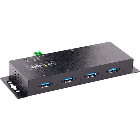 StarTech.com 4-Port Industrial USB 3.0 5Gbps Hub, Rugged USB Hub w/ ESD & Surge Protection, DIN/Wall/Desk Mountable, USB-A Expansion Hub - 5G4AINDNP-USB-A-HUB