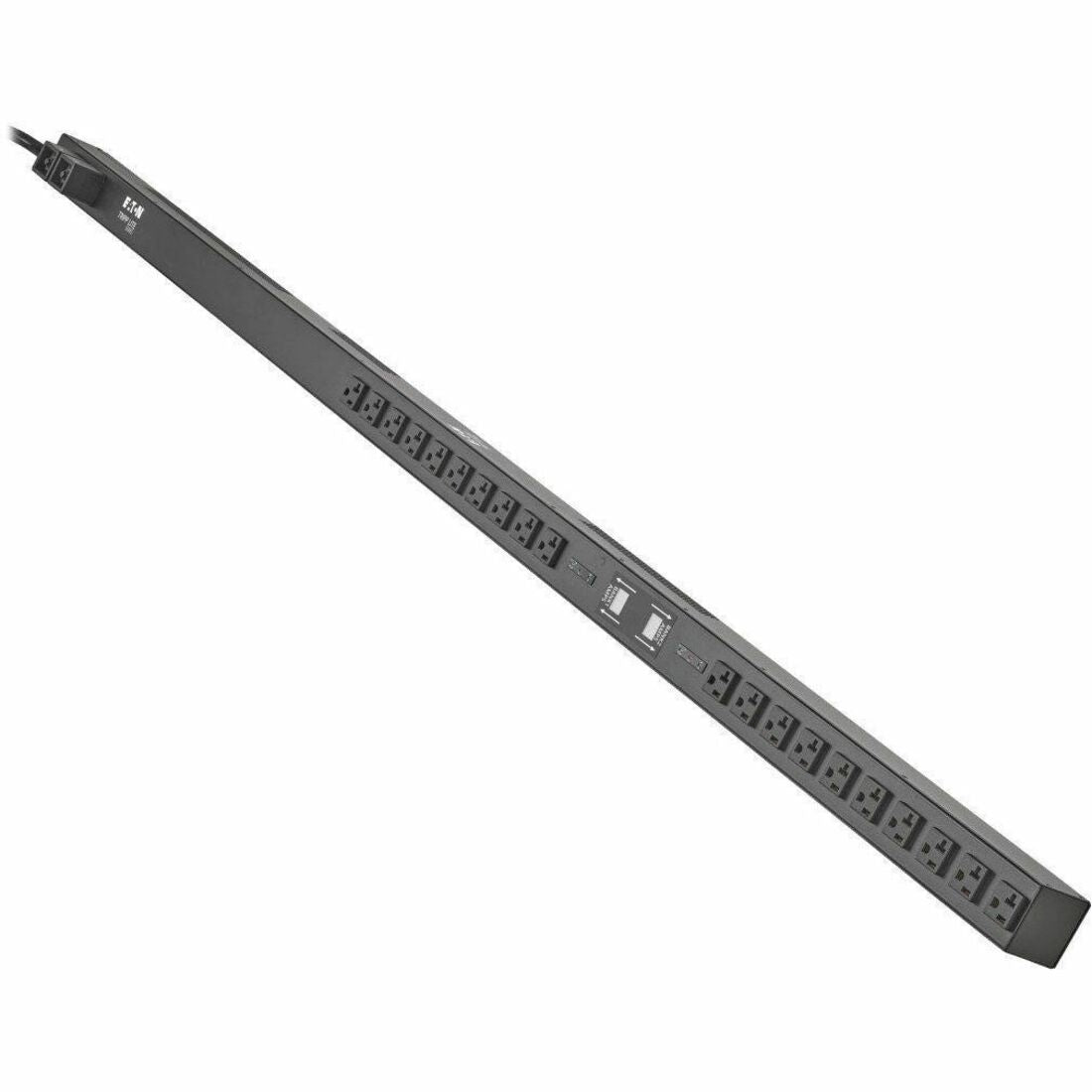 Eaton Tripp Lite Series 2.88kW Single-Phase Local Metered PDU with ISOBAR Surge Protection, 120V, 3840 Joules, 20 NEMA 5-15/20R Outlets, L5-30P Input, 10 ft. Cord, 0U Vertical - PDUMV30-ISO