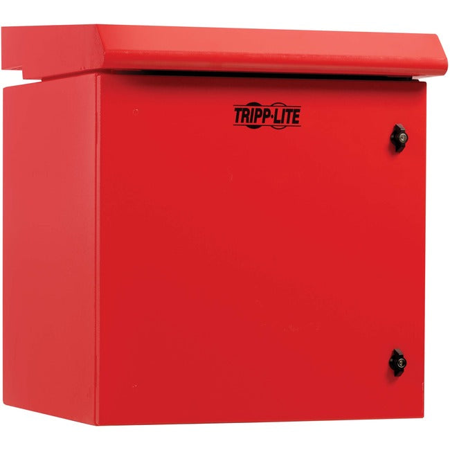 Tripp Lite by Eaton SmartRack Industrial Enclosure - NEMA 3R, Wall Mount, Metal, Locking, Fan With Thermal Switch, 23 in. Depth, 12U, Red - SRN3RR12U